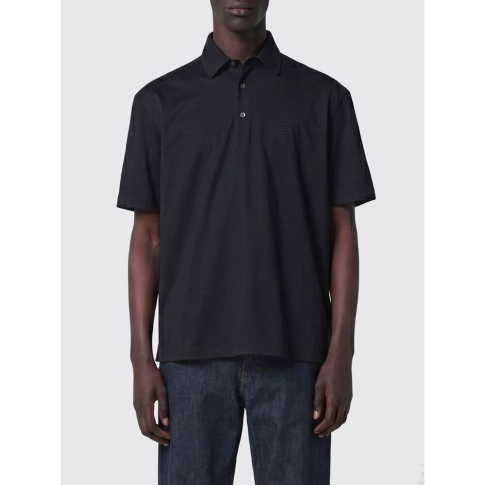 Zegna Polo Shirt Men Blue
